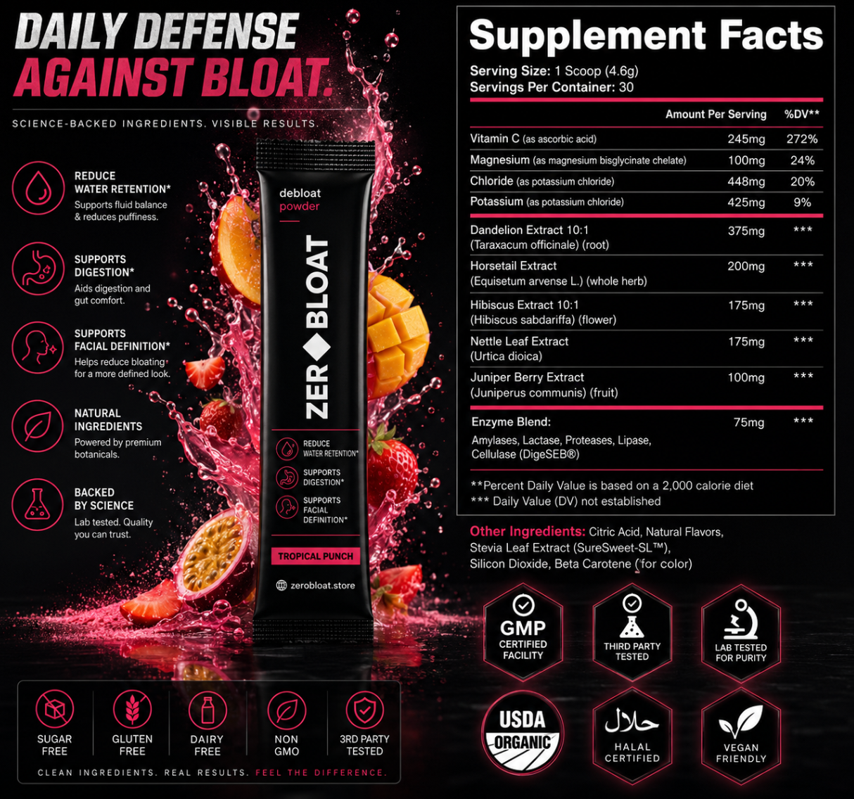 Debloat Powder - Tropical Punch