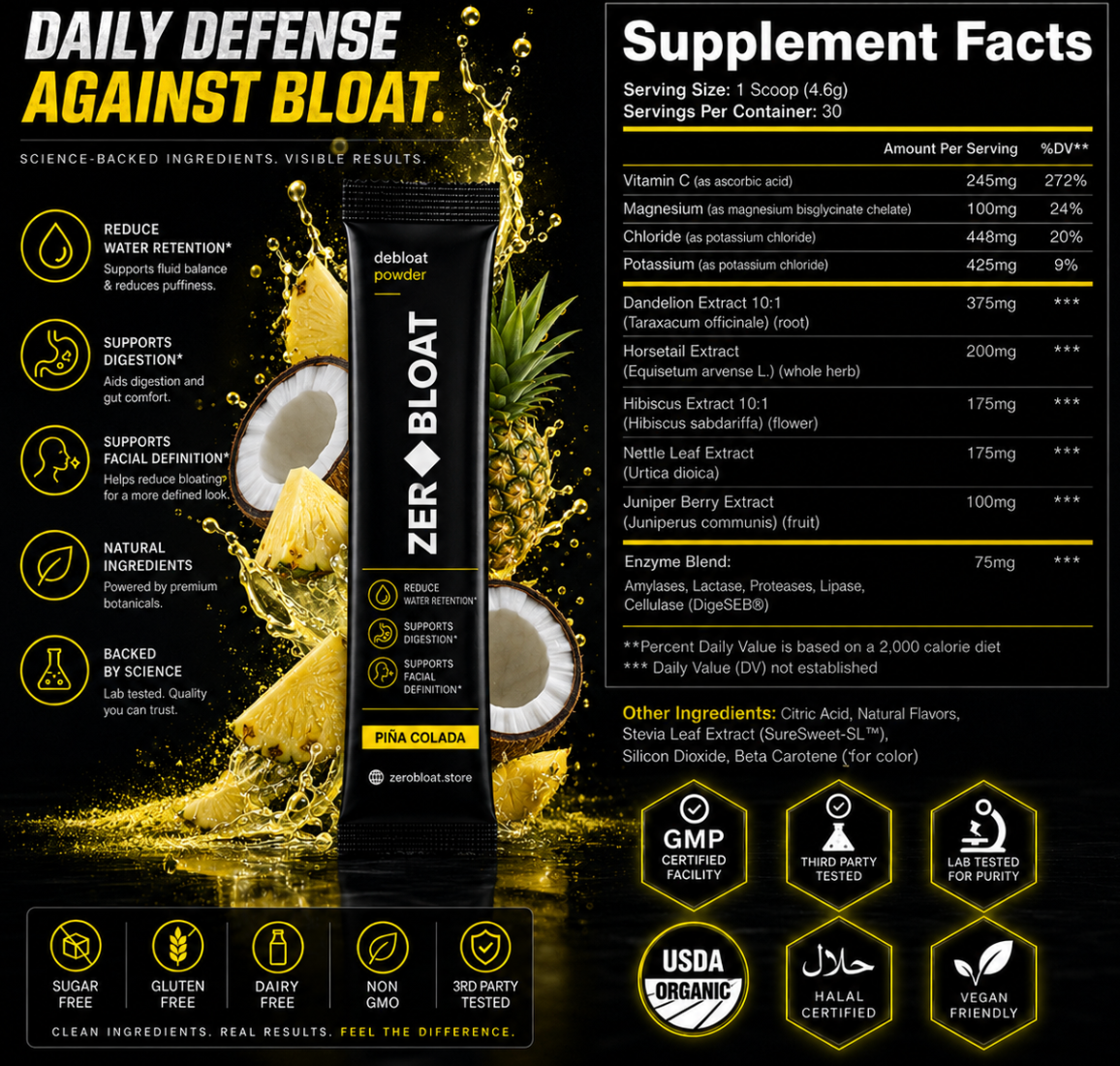 Debloat Powder— Piña Colada